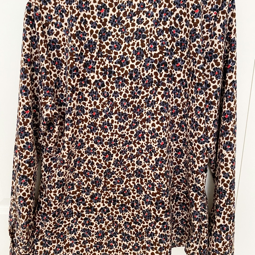 Boden Multicolor Leopard Print Blouse - image 3